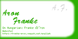 aron franke business card